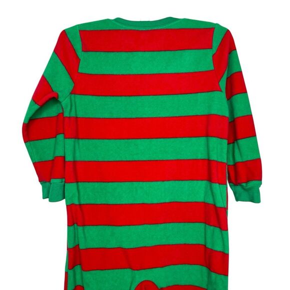 Bundle of 2 Carter’s Fleece Footed Pajamas Christmas Elf + Dino 3T - Picture 5 of 16